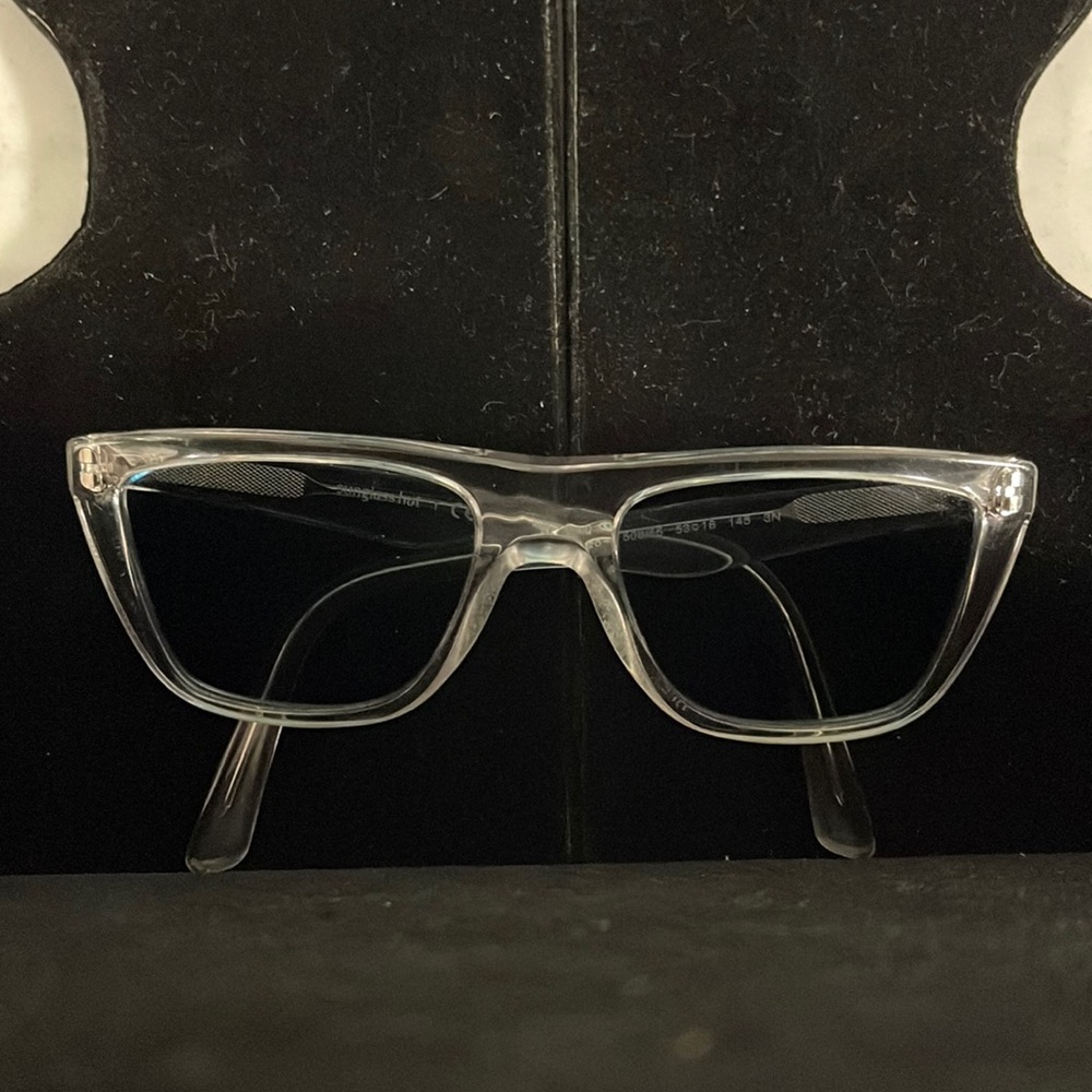 Sunglass Hut Sunglasses clear frame blue mirrored lens HU2014 preowned